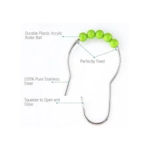 Amazer Anillos de gancho para cortina de ducha