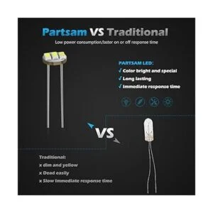 Partsam mini bombillas de 47 mm 12v para autos para_3