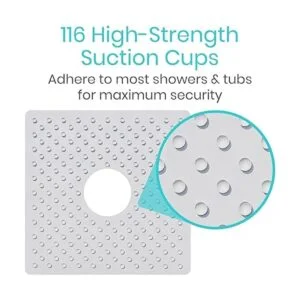 Estera cuadrada de ducha Vive Health Blanco 1_4