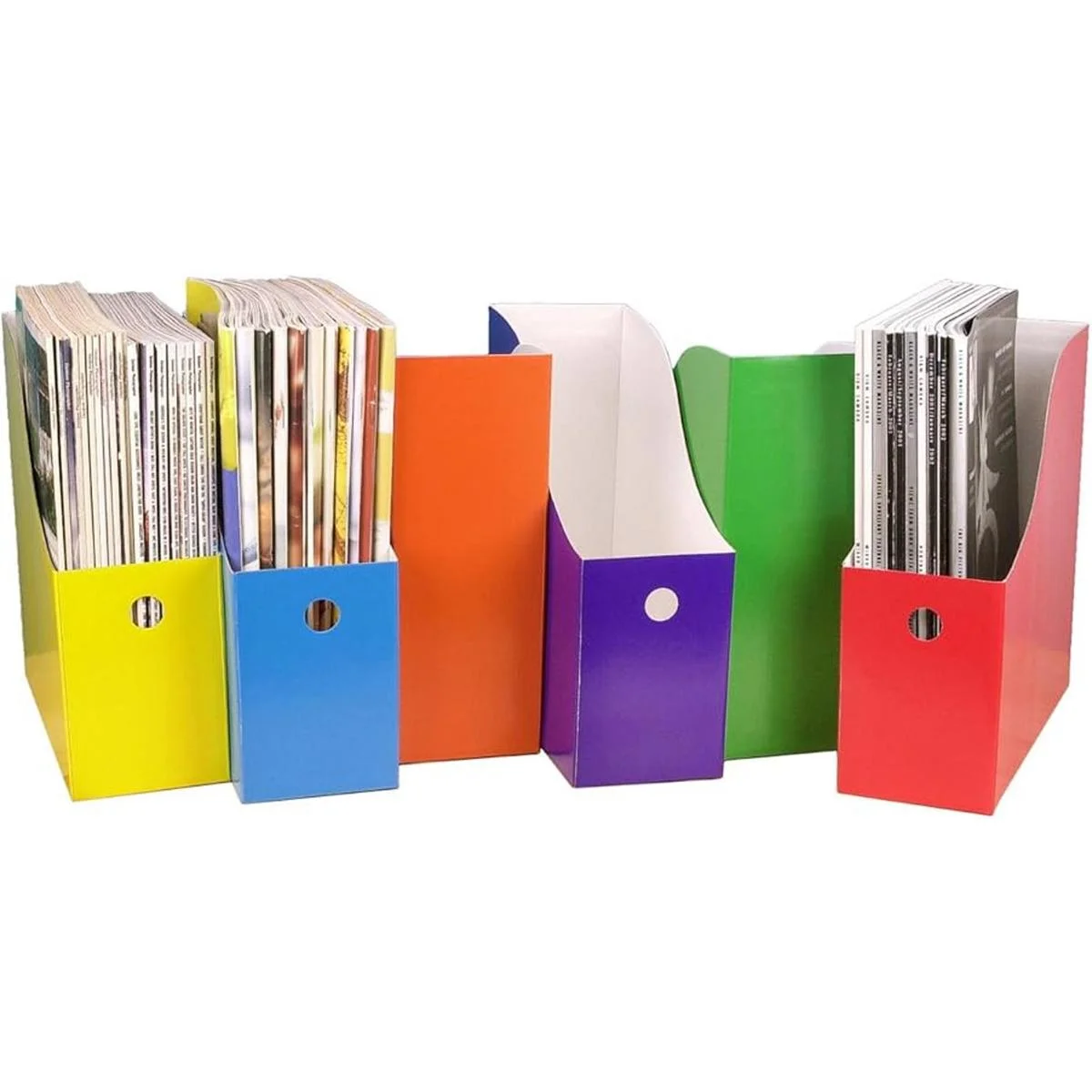 Evelots Organizador de revistas ancho completo de 4 con