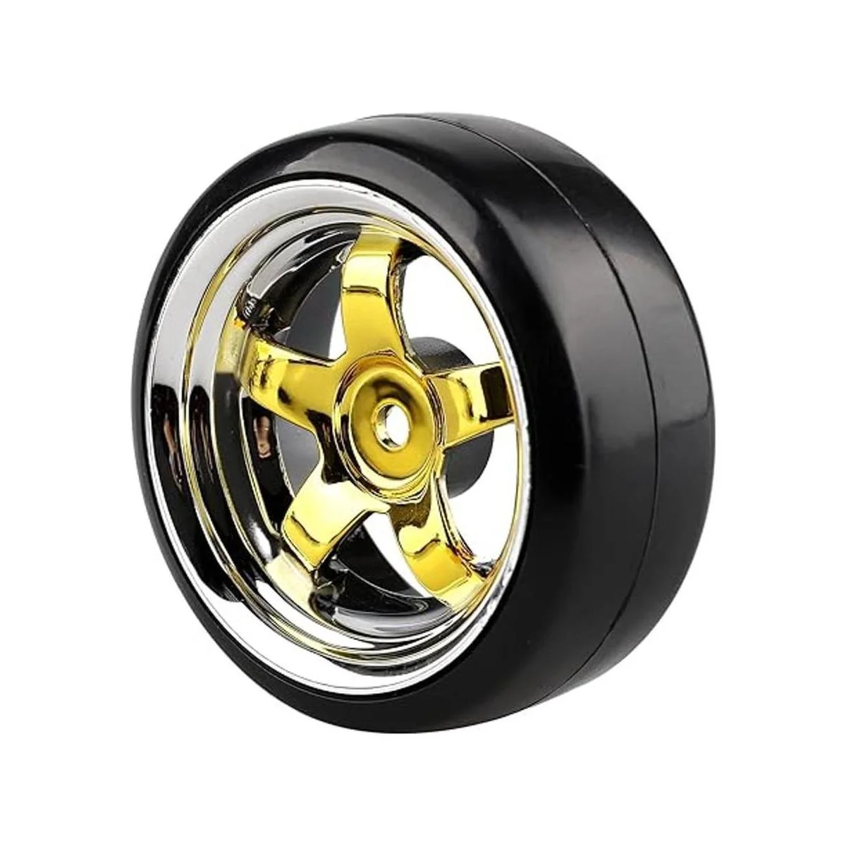 Shaluoman Llantas de 5 radios con neumáticos de plástico_4