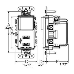 Bryant Electric USBB102W 15 Amp 125V Decorator USB Switch_2