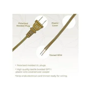 Royal Designs Cable de lámpara de 8 pies. CO1001AGL82_3