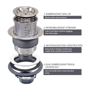 Colador de Fregadero de Cocina de 3.5 pulgadas Kone con