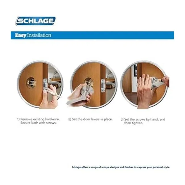 SCHLAGE Palanca con cerradura sin giro para moldura de_5