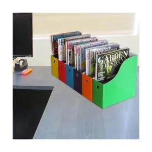 Evelots Organizador de revistas ancho completo de 4 con