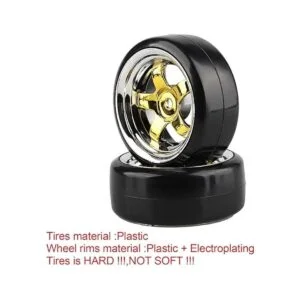 Shaluoman Llantas de 5 radios con neumáticos de plástico_2