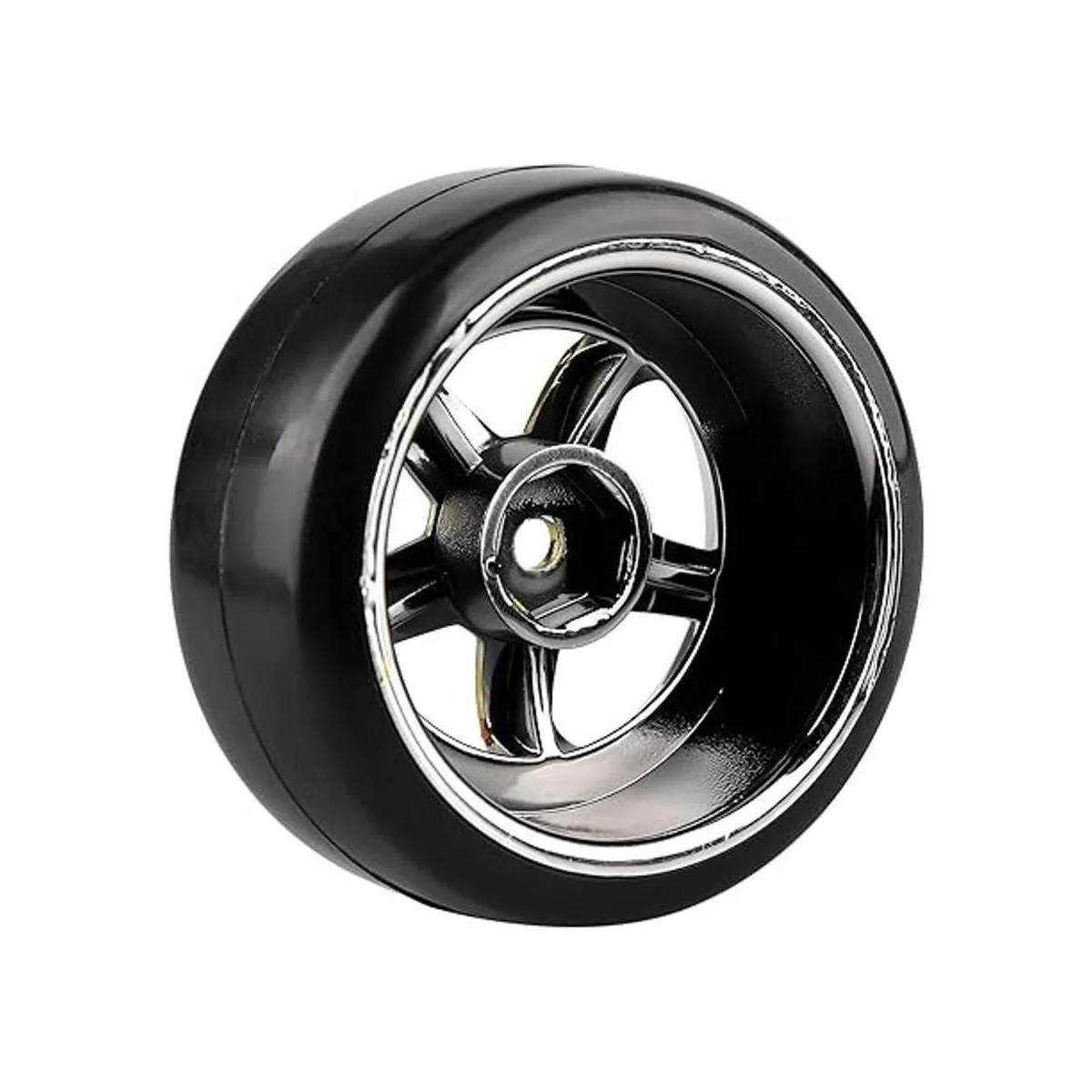 Shaluoman Llantas de 5 radios con neumáticos de plástico_3