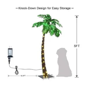 Lightshare Palmera iluminada artificial de 5 pies 56_5