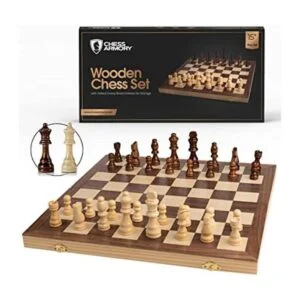Juego de ajedrez de madera Chess Armory de 15 in con_1