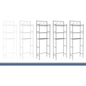 JV TEXTILES Organizador de baño de 3 estantes sobre el_5