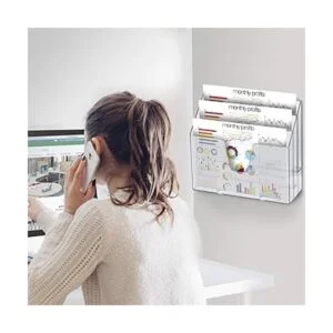 Acrimet Organizador horizontal triple para carpetas de_2