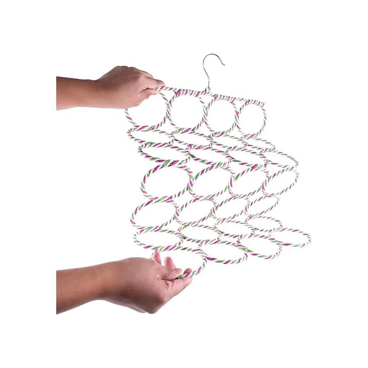 Colgador plegable de 28 ranuras en forma de anillo para