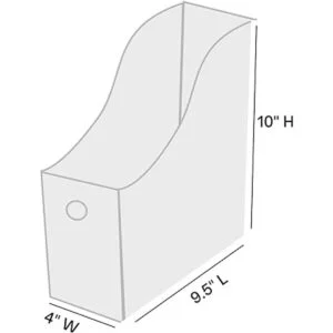 Evelots Organizador de revistas ancho completo de 4 con