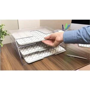 Acrimet Organizador horizontal triple para carpetas de_6