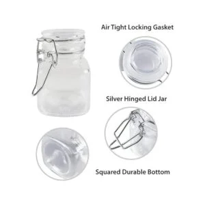 Super Z Outlet Tarro cuadrado de vidrio de 3 14_5