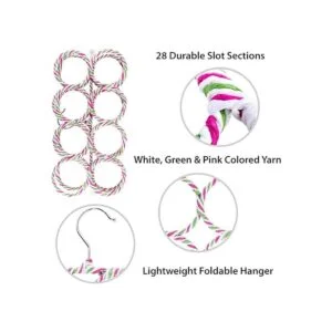 Colgador plegable de 28 ranuras en forma de anillo para