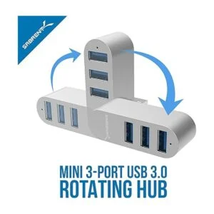 SABRENT Mini concentrador USB 3.0 de aluminio prémium de 3_2