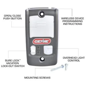 Genie Mando de apertura de puerta de garaje GPWCBX Panel_2