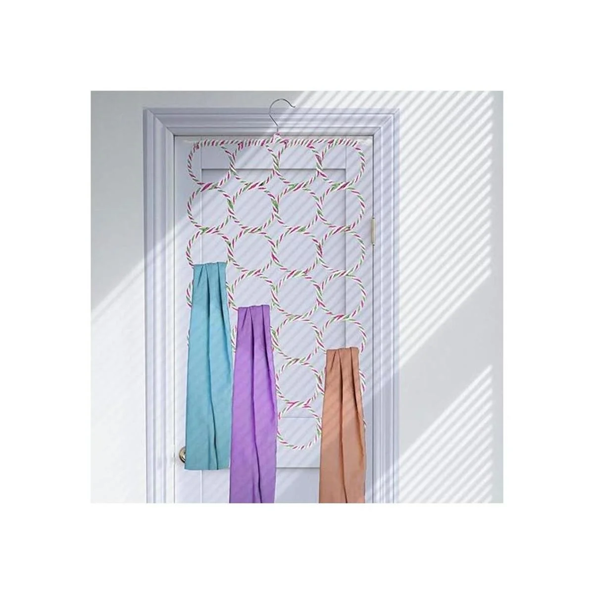 Colgador plegable de 28 ranuras en forma de anillo para