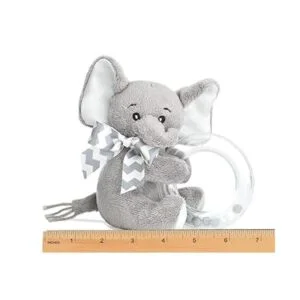 Bearington Elefante Sonajero para Bebé 5 pulgadas_2