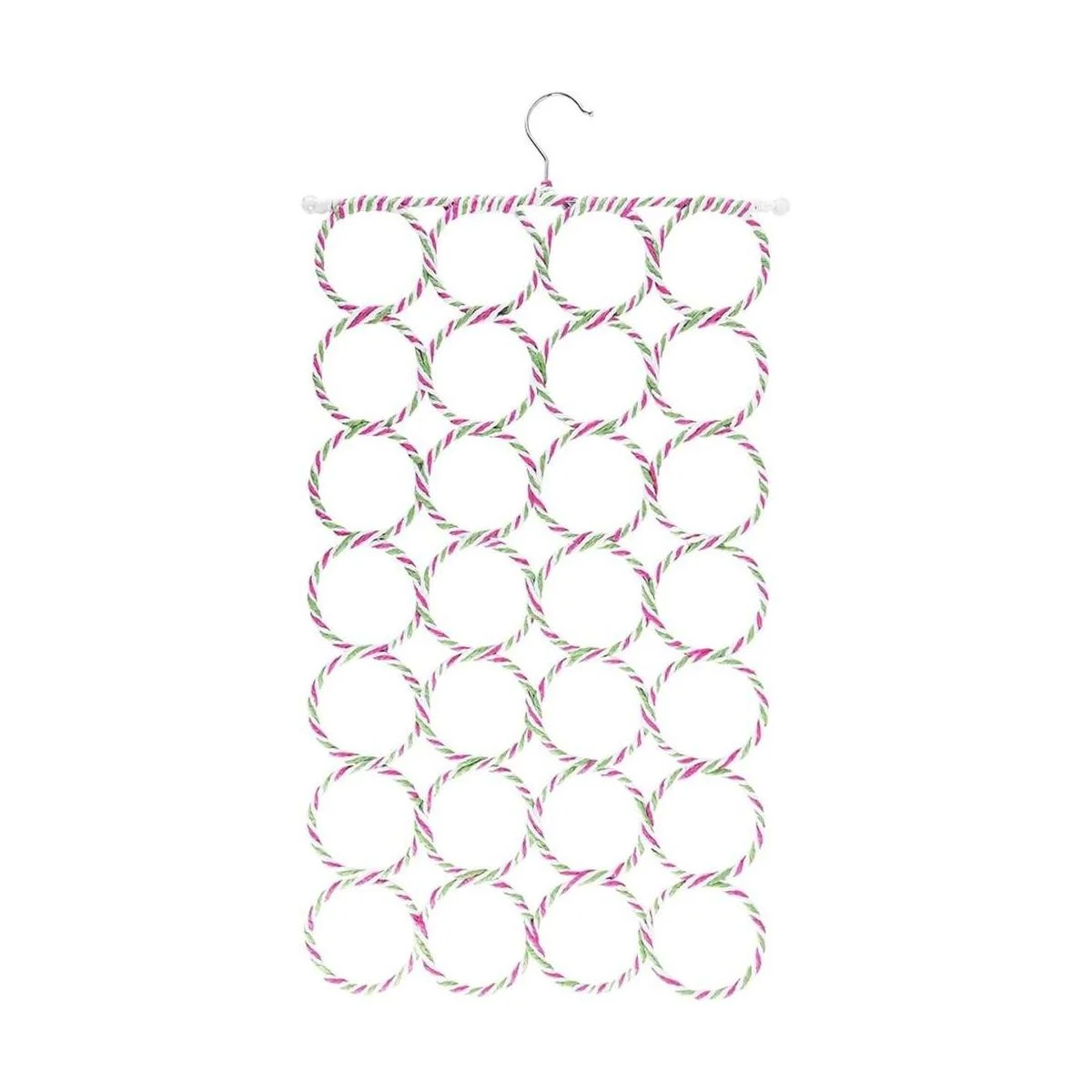 Colgador plegable de 28 ranuras en forma de anillo para