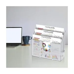 Acrimet Organizador horizontal triple para carpetas de_3