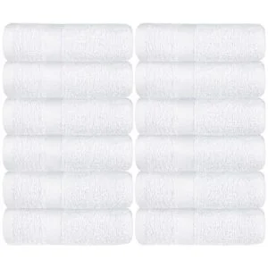 Toallas de mano de algodón clásico color blanco 15 x 25