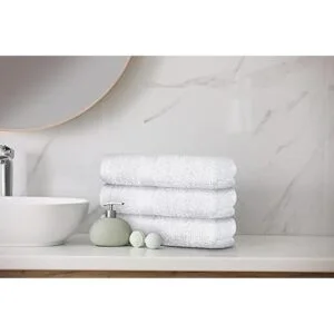 Toallas de mano de algodón clásico color blanco 15 x 25