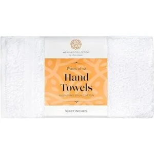 Toallas de mano de algodón clásico color blanco 15 x 25