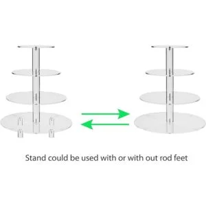 Soporte para panqués de 4 niveles redondo para bodas de
