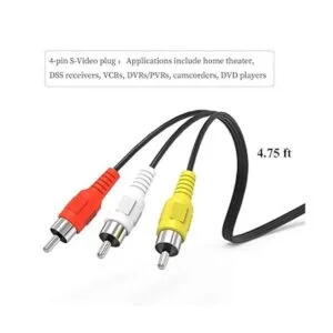 Electop Cable de vídeo compuesto SVideo de 4 pines a 3_2