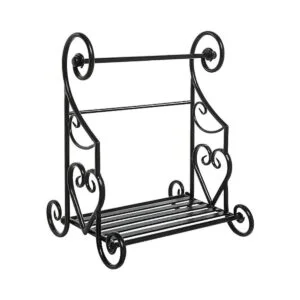 MyGift Soporte para toallas de papel de metal negro y_3