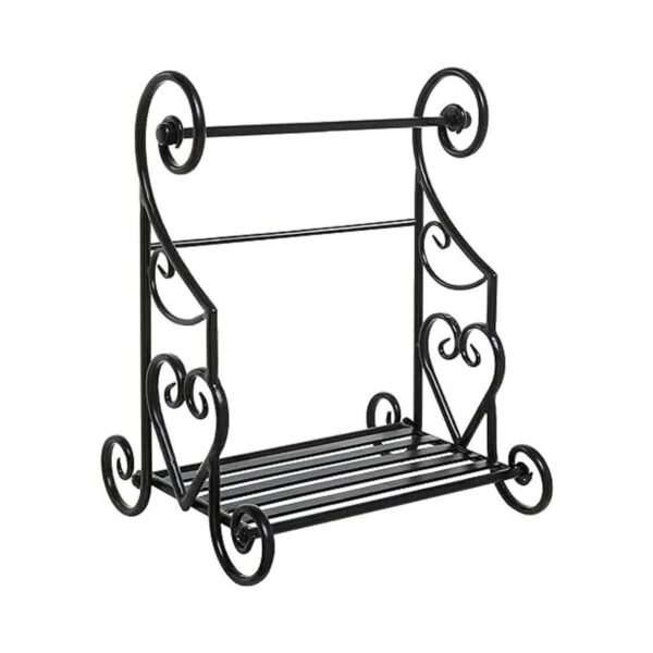MyGift Soporte para toallas de papel de metal negro y_3