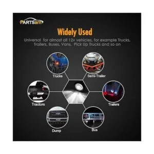 Partsam 10 piezas de 34 pulgadas LED blanco marcador_5