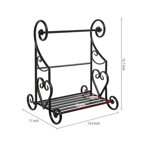 MyGift Soporte para toallas de papel de metal negro y_5