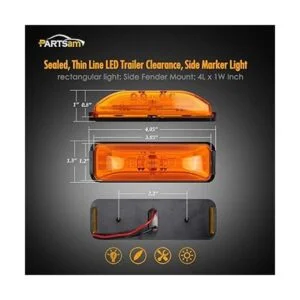 Partsam 4 luces de marcador lateral impermeables_2