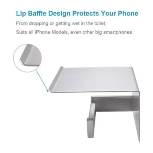 Soporte de papel higiénico con estante de teléfono de