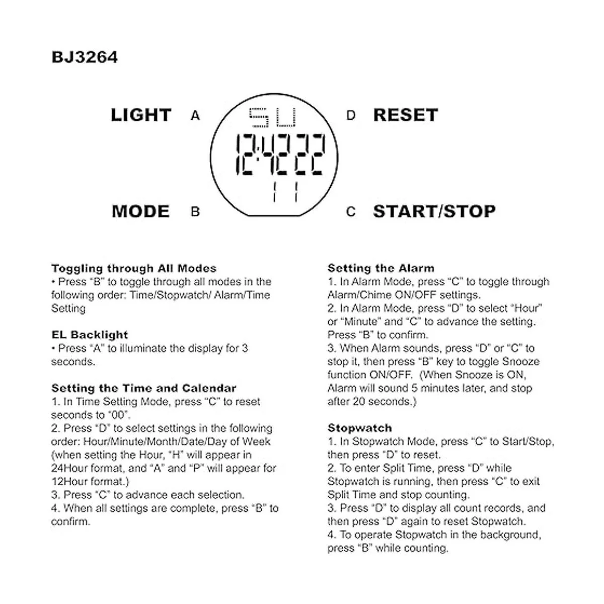 Skechers Westport Reloj digital deportivo de cuarzo de_3