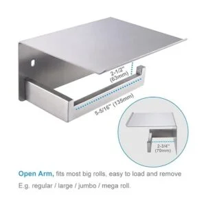 Soporte de papel higiénico con estante de teléfono de