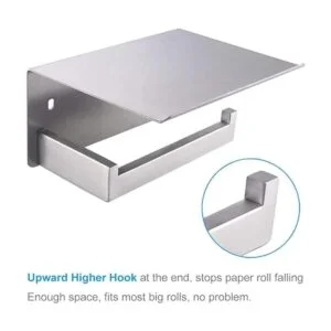 Soporte de papel higiénico con estante de teléfono de