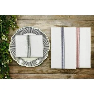 COTTON CRAFT Scandia Stripe Paquete de 12 servilletas de