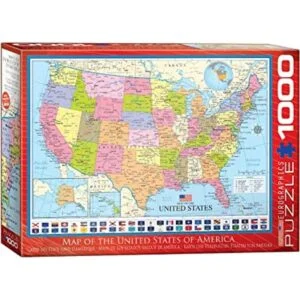 EuroGraphics Mapa de los Estados Unidos Puzzle 1000_1