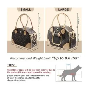 BETOP HOUSE Bolso de mano de piel sintética para perro