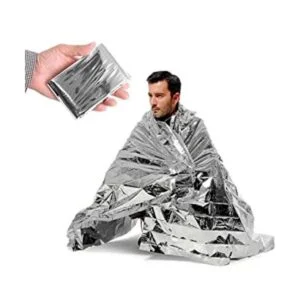 Mantas térmicas compactas impermeables de Mylar plateado_1