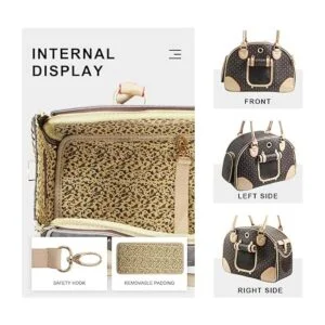 BETOP HOUSE Bolso de mano de piel sintética para perro