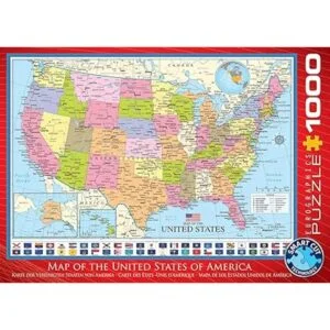 EuroGraphics Mapa de los Estados Unidos Puzzle 1000_3