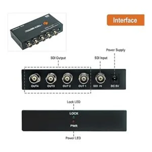 JTech Digital Premium Quality SDI Splitter 1x4 Supports_4