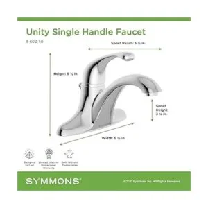 Symmons s6612 1.0 unidad centerset 1Handle baño llave_4