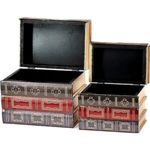 Bellaa 25419 Extremos de libros vintage almacenamiento_4